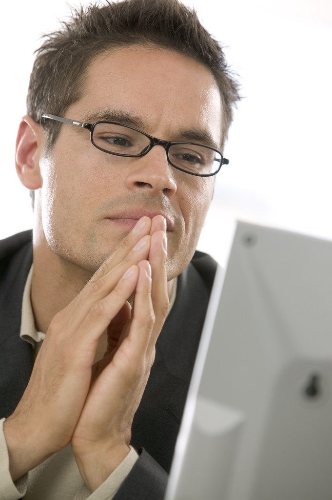 Businessman Using Computer