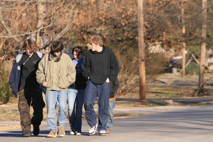 Friends walking